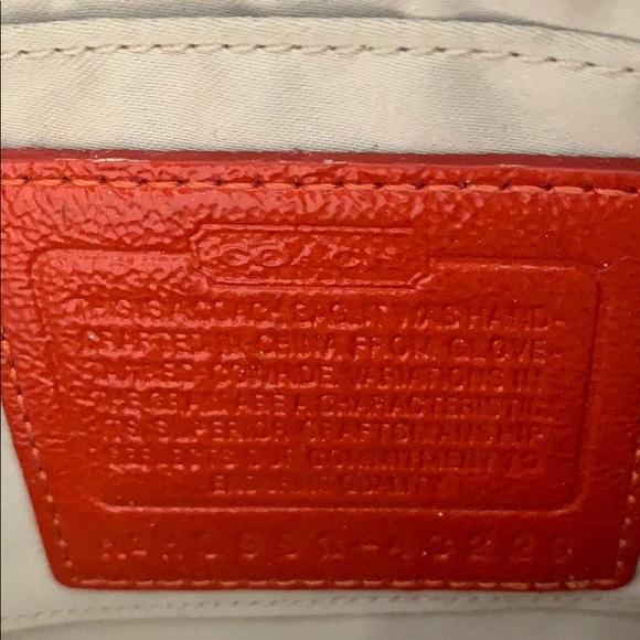 Coach Embossed Red Leather Wristlet - Picture 4 of 10